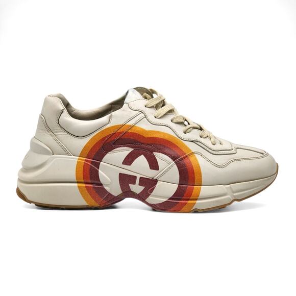 GUCCI Rhyton Interlocking GG Screener Star Leather Sneakers UK 7 US 8 main image 11